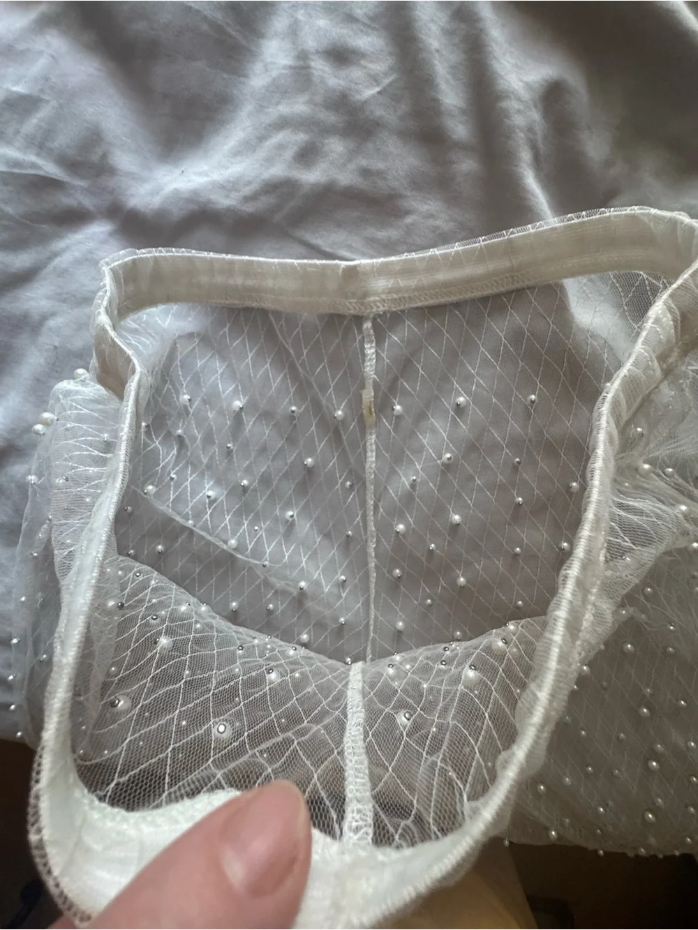Luxury pearl leggings unique designer tulle mesh